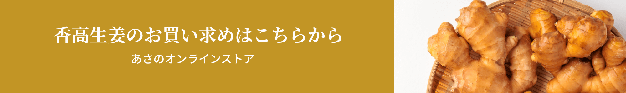 香高生姜のお買い求めはあさのオンラインストアから